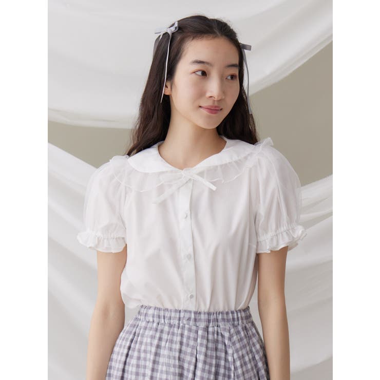 チュールパフブラウス | merry jenny | 詳細画像6 