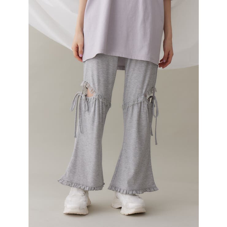 【即日発送】merry jennyレースカットフリルリブパンツ　新品 レースカットフリルリブパンツ[品番：MKSW0062993]｜merry jenny