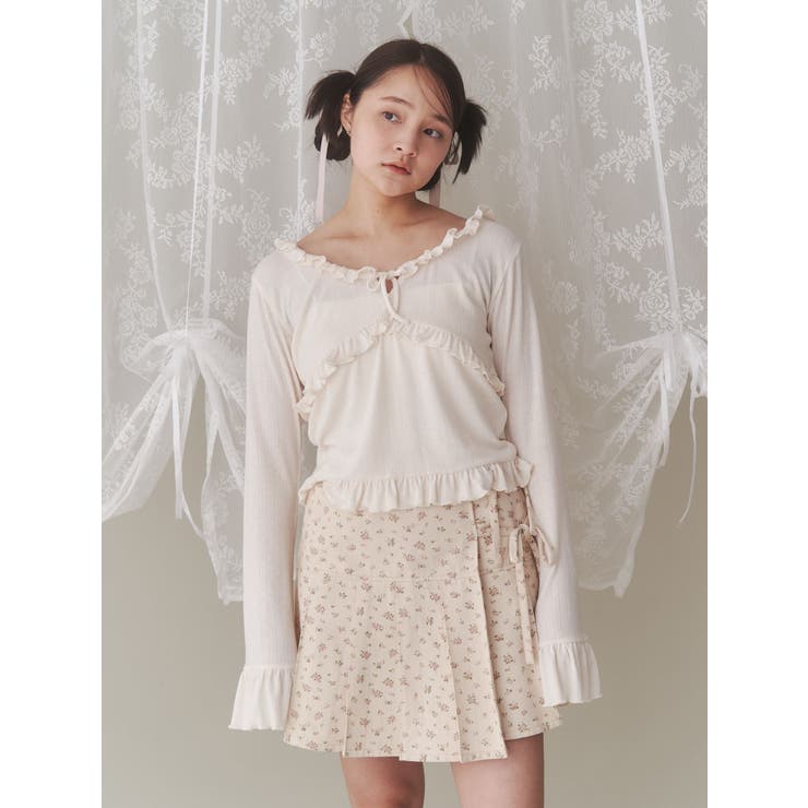 flowerリボンプリーツミニスカート | merry jenny | 詳細画像13 