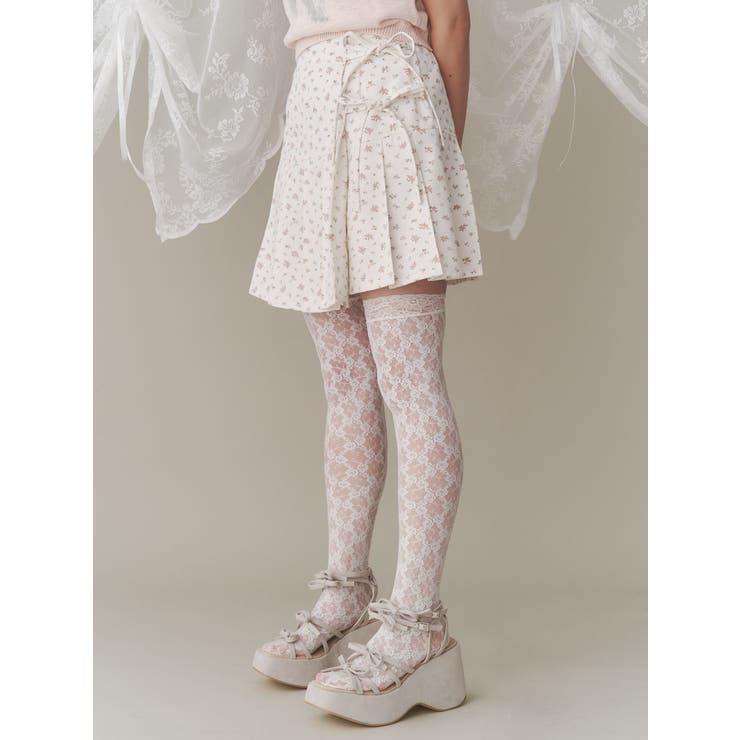 flowerリボンプリーツミニスカート | merry jenny | 詳細画像4 