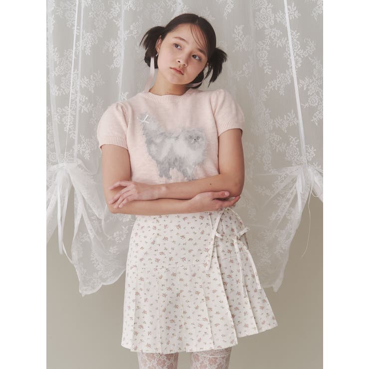 flowerリボンプリーツミニスカート | merry jenny | 詳細画像6 