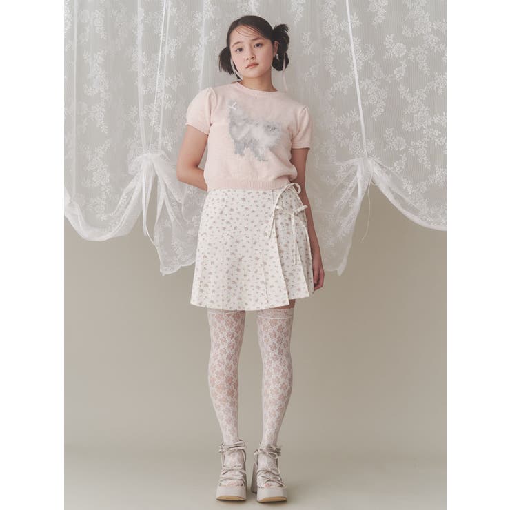 flowerリボンプリーツミニスカート | merry jenny | 詳細画像7 