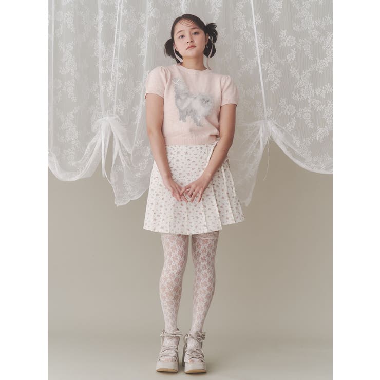 flowerリボンプリーツミニスカート | merry jenny | 詳細画像8 