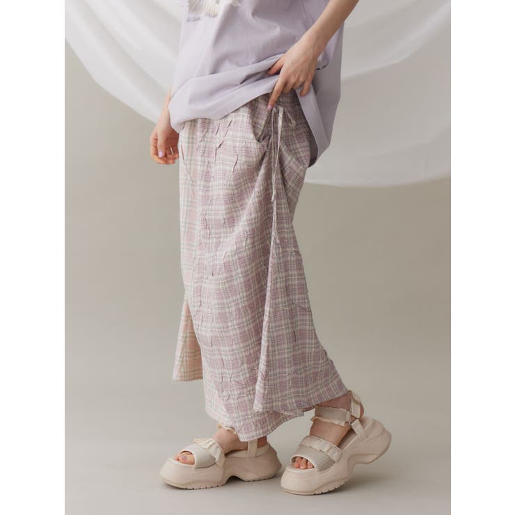 check×checkリボンギャザースカート | merry jenny | 詳細画像11 