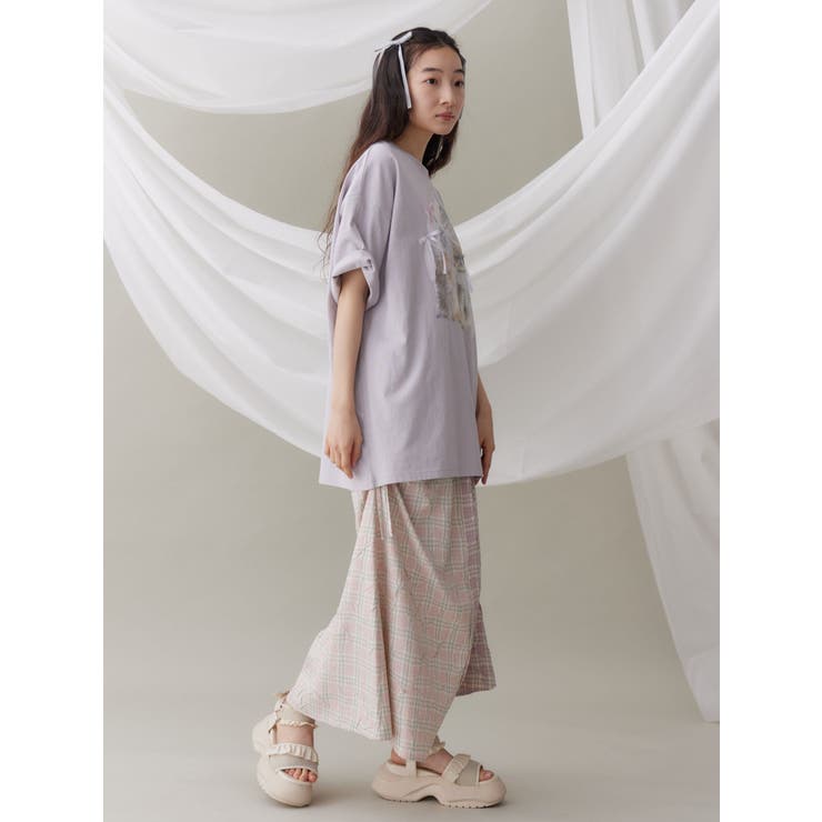 check×checkリボンギャザースカート | merry jenny | 詳細画像13 