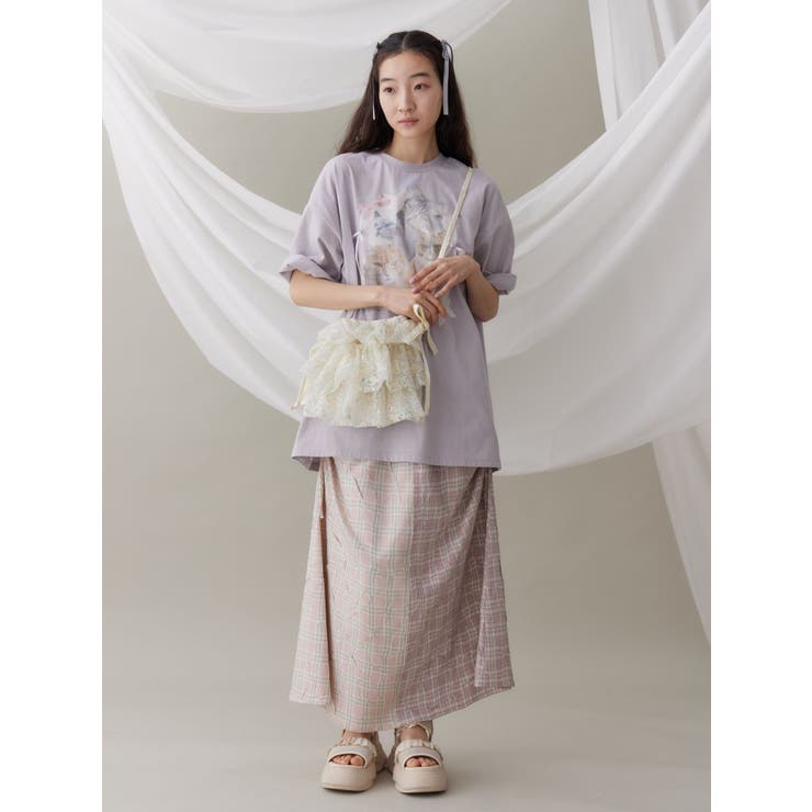 check×checkリボンギャザースカート | merry jenny | 詳細画像15 