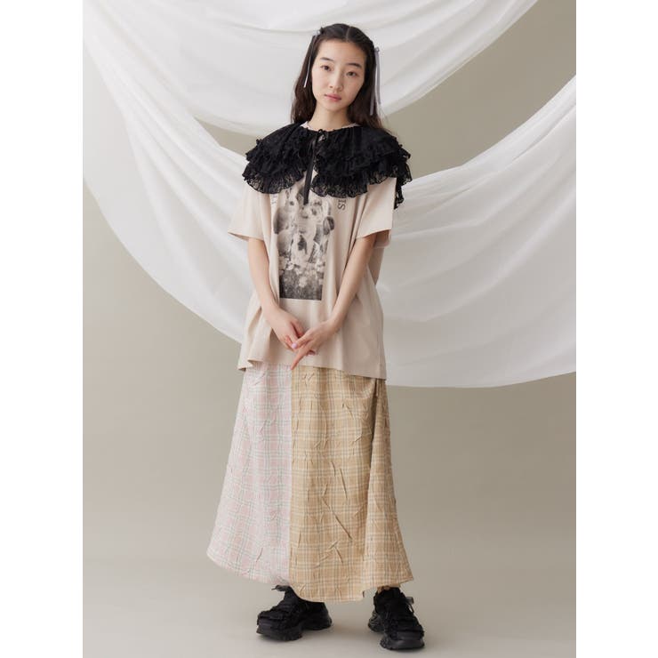 check×checkリボンギャザースカート | merry jenny | 詳細画像19 