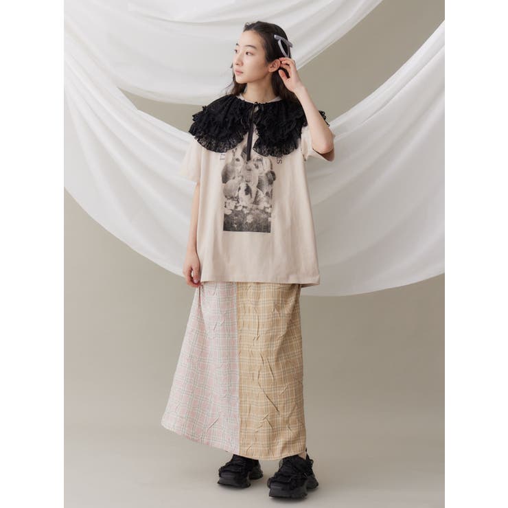 check×checkリボンギャザースカート | merry jenny | 詳細画像20 