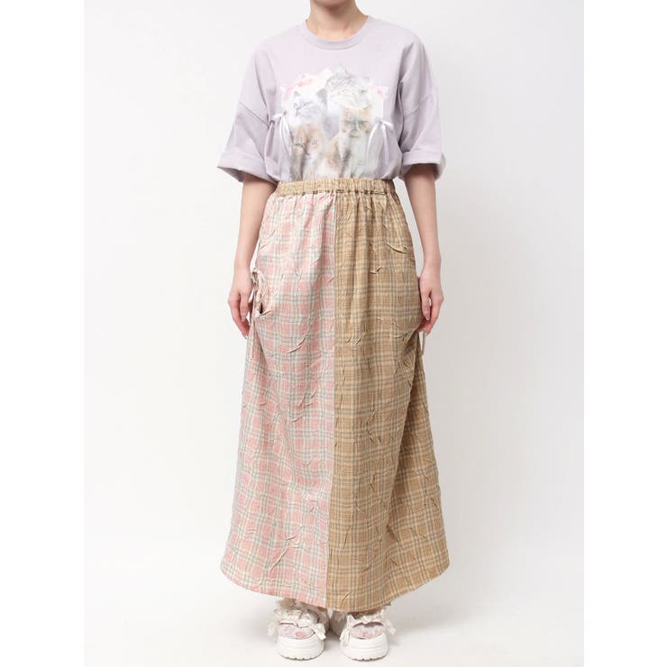 check×checkリボンギャザースカート | merry jenny | 詳細画像28 