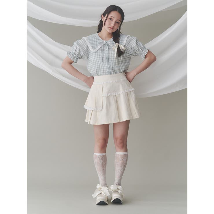 フリルレイヤードプリーツスカート | merry jenny | 詳細画像15 