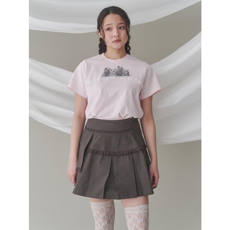 フリルレイヤードプリーツスカート | merry jenny | 詳細画像3 