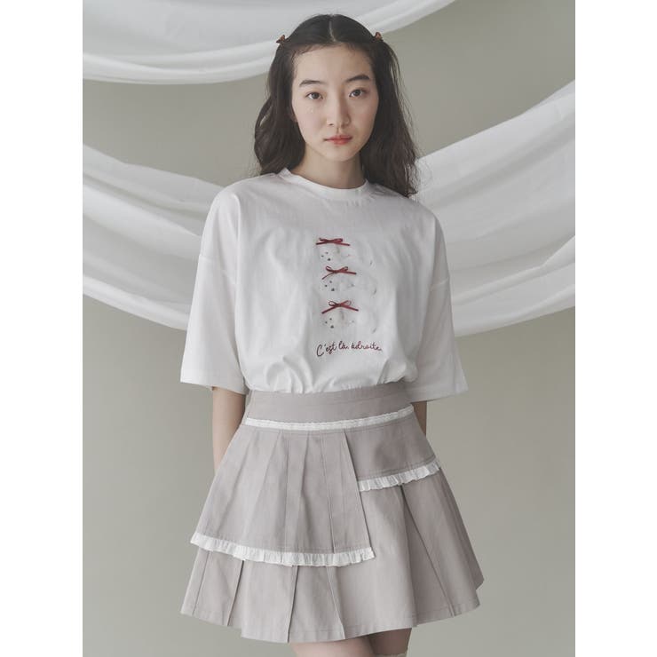 フリルレイヤードプリーツスカート | merry jenny | 詳細画像30 