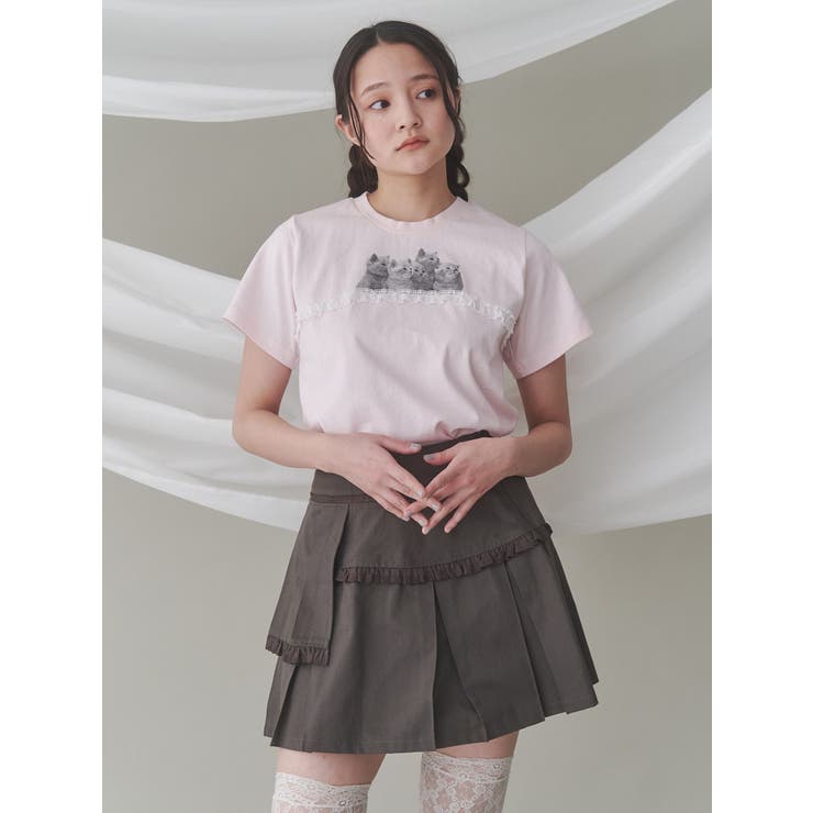 フリルレイヤードプリーツスカート | merry jenny | 詳細画像4 