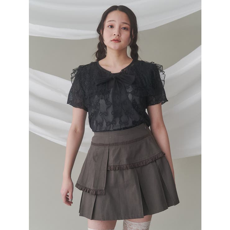 フリルレイヤードプリーツスカート | merry jenny | 詳細画像7 