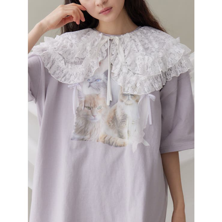 flower frill 2wayつけ襟[品番：MKSW0062996]｜merry jenny