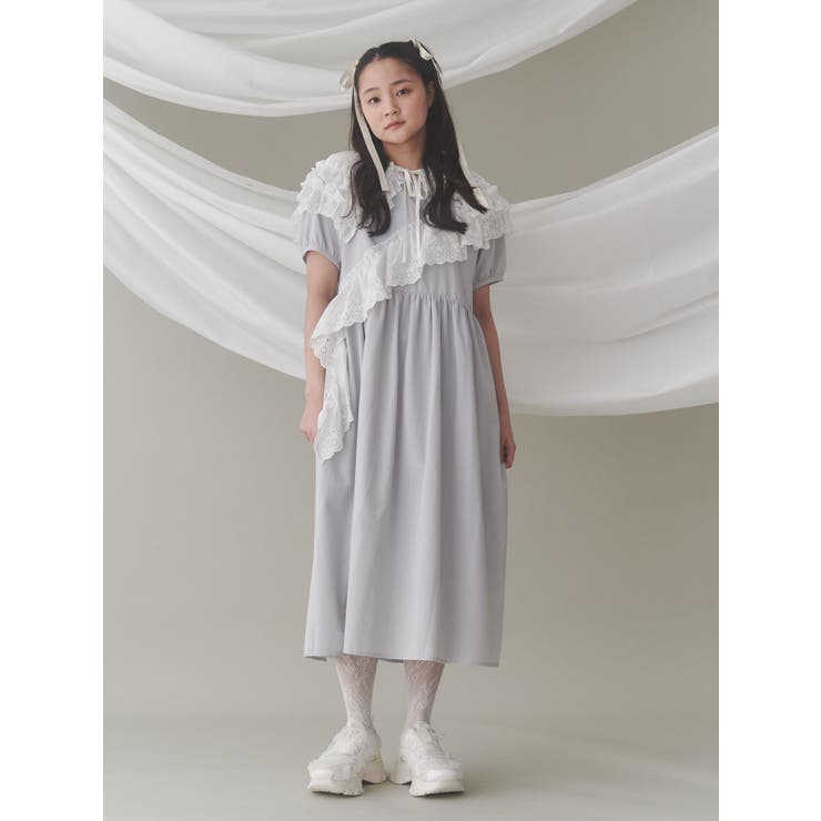 flower frill 2wayつけ襟[品番：MKSW0062996]｜merry jenny