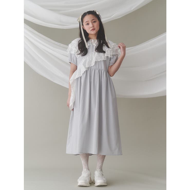 flower frill 2wayつけ襟[品番：MKSW0062996]｜merry jenny