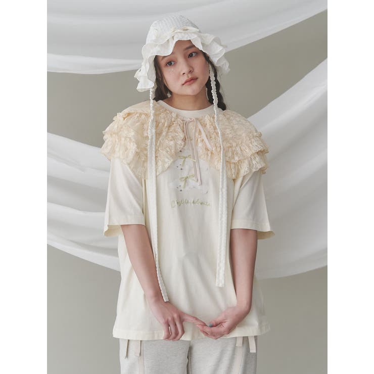flower frill 2wayつけ襟[品番：MKSW0062996]｜merry jenny