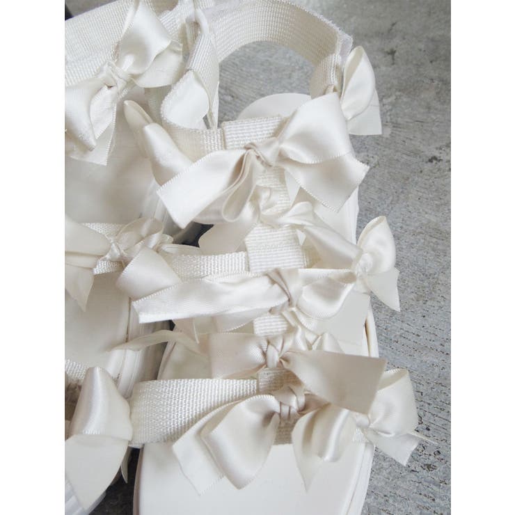 ribbon ribbonベルクロサンダル[品番：MKSW0063422]｜merry jenny