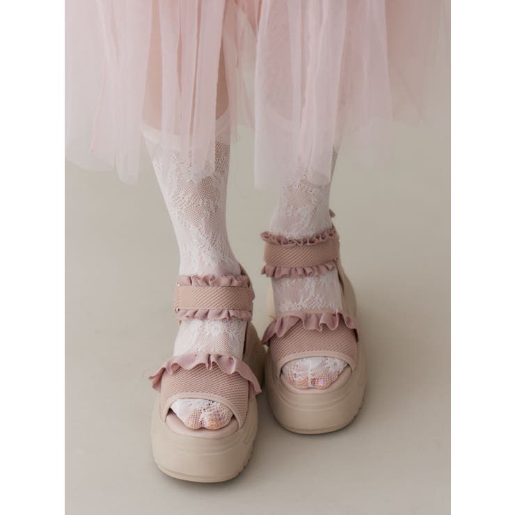 フリルメッシュスニーカーサンダル | merry jenny | 詳細画像16 