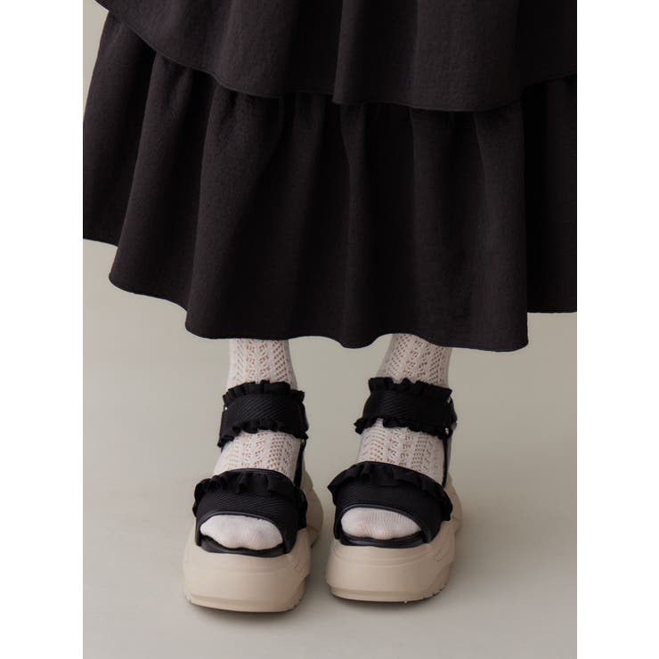 フリルメッシュスニーカーサンダル | merry jenny | 詳細画像30 