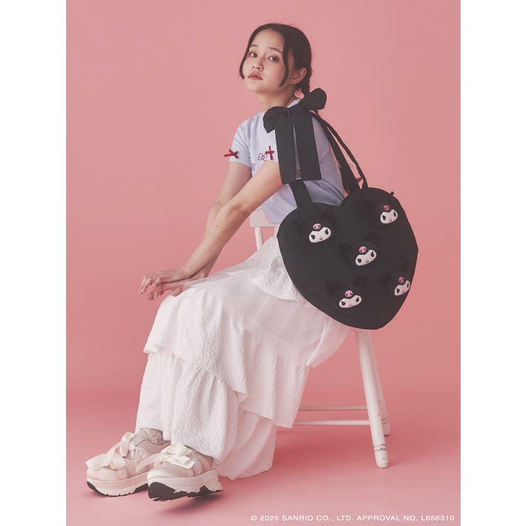 完売品　merry jenny クロミ　コラボ　ハートトートバッグ 即日発送】完売品 merry jenny クロミ コラボ ハートトート
