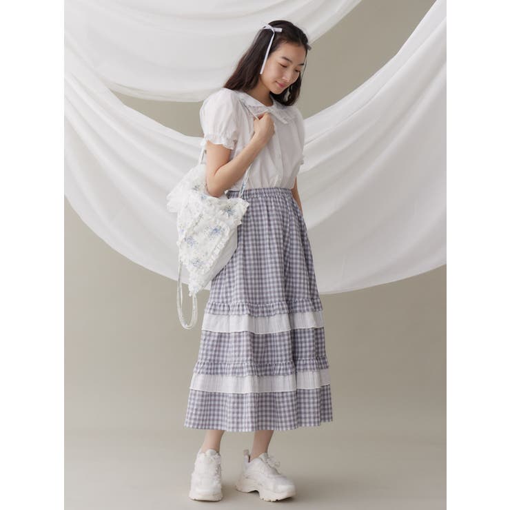 floralレースナップサック[品番：MKSW0063424]｜merry jenny