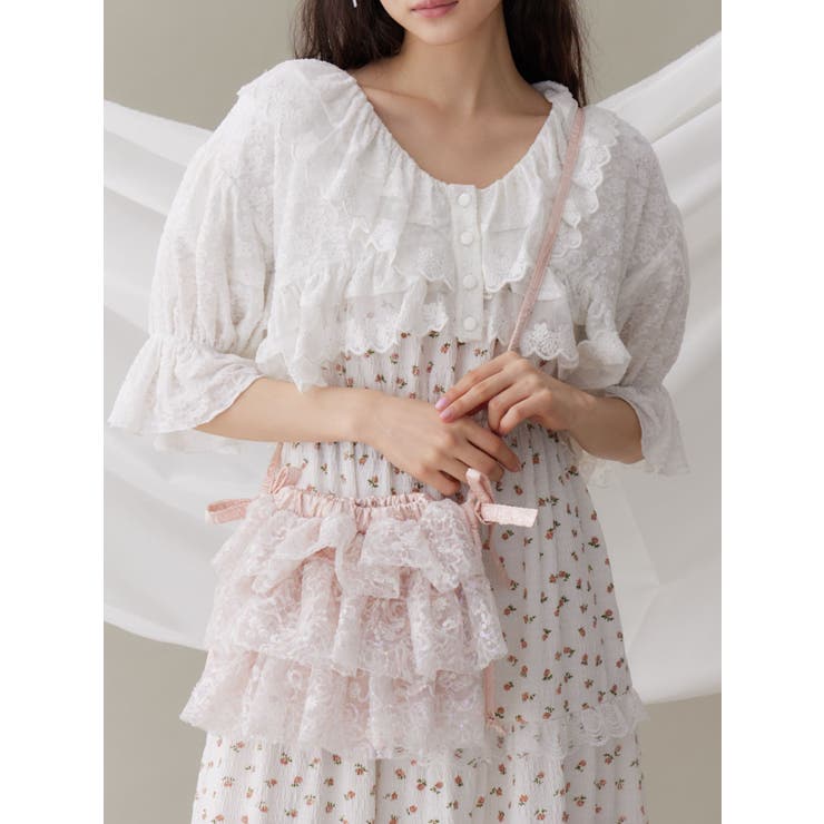 【新品】 merryjenny スパンコールフリルポシェット　青 新品】 merryjenny スパンコールフリルポシェット 青 - メルカリ