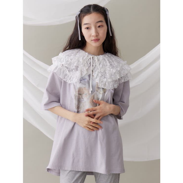 【CPGN】Cats Ribbon 半袖T 2色 MUSINSA | CPGN STUDIO Cats Ribbon Short Sleeve T-Shirt Star