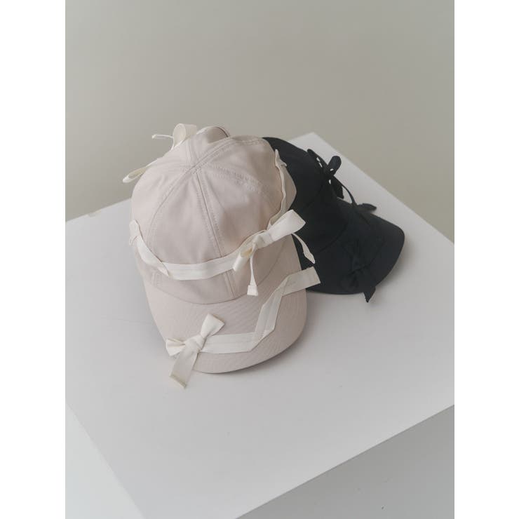エムミーエメ　3way ribbon cap アイボリー エムミーエメ 3way ribbon cap アイボリー M me eme／3way