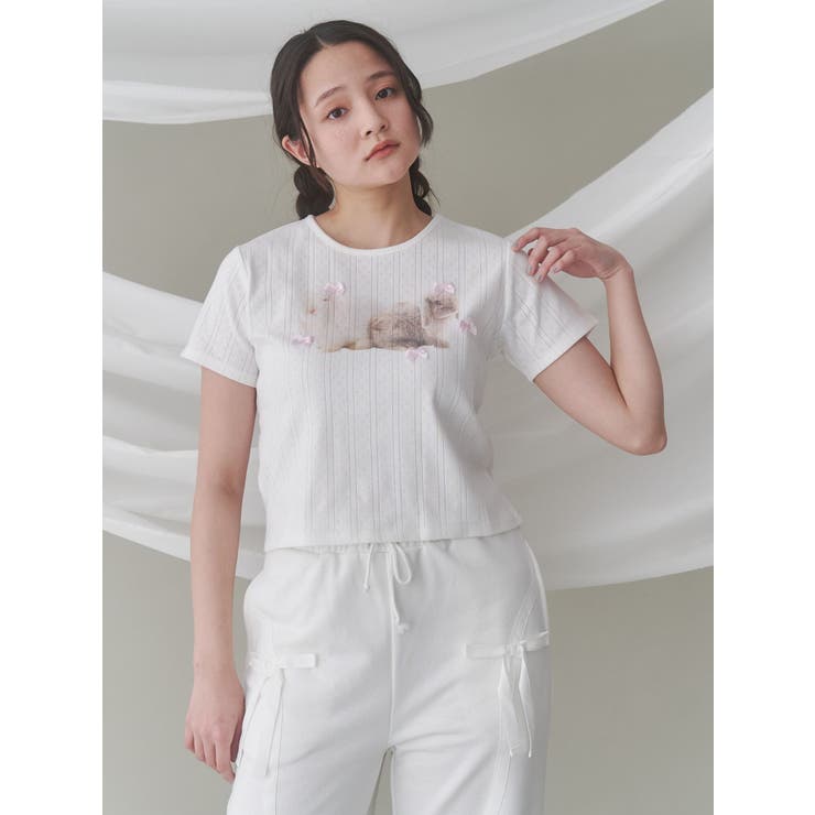 ラビットribbon Tシャツ | merry jenny | 詳細画像5 