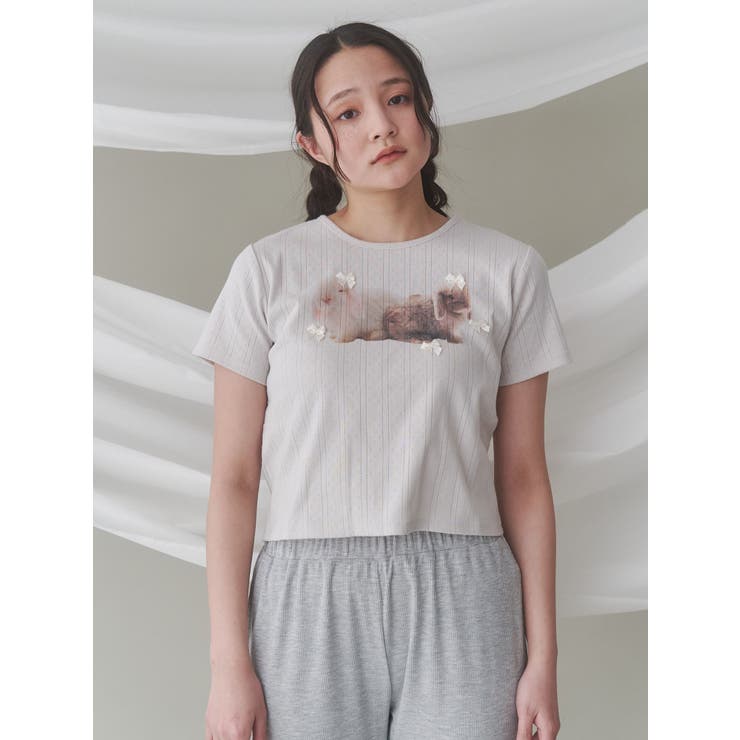 ラビットribbon Tシャツ | merry jenny | 詳細画像9 