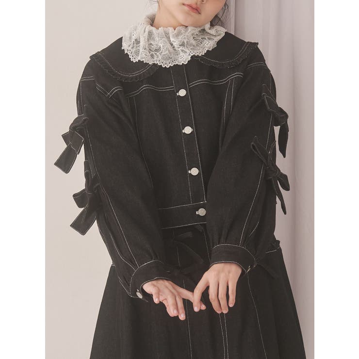 Bigリボンデニムジャケット | merry jenny | 詳細画像1 