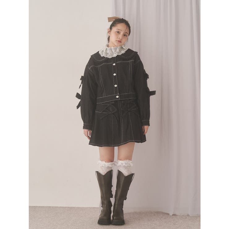 Bigリボンデニムジャケット | merry jenny | 詳細画像14 