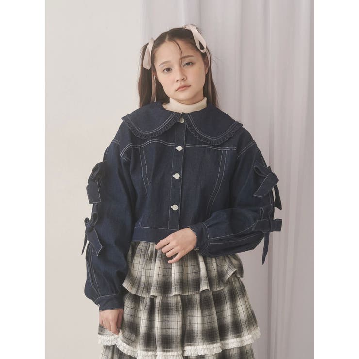 Bigリボンデニムジャケット | merry jenny | 詳細画像15 