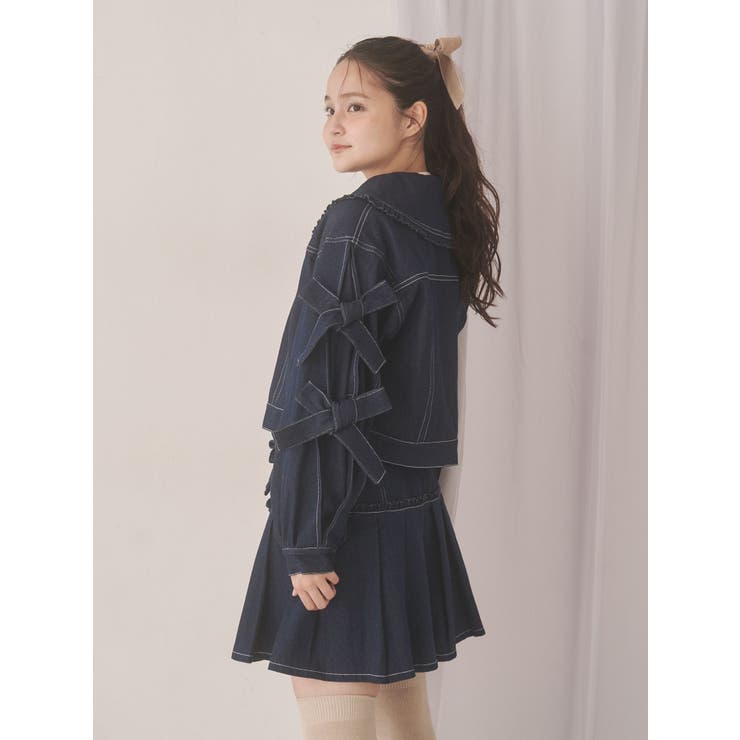 Bigリボンデニムジャケット | merry jenny | 詳細画像5 