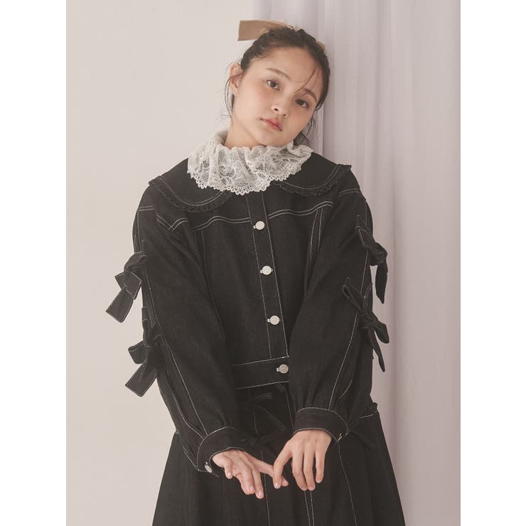 Bigリボンデニムジャケット | merry jenny | 詳細画像9 