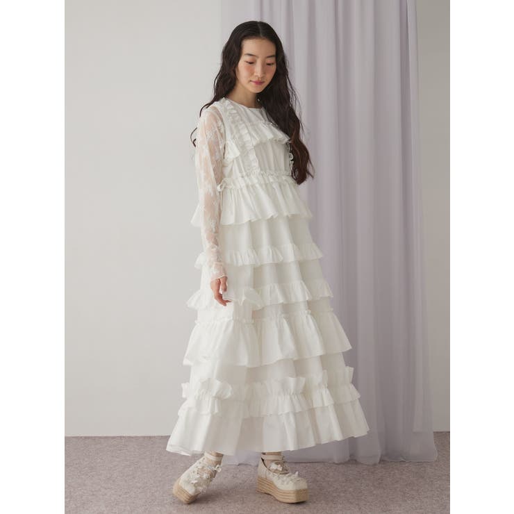 merry Jenny フリルティアードワンピース　アイスブルー merry Jenny フリルティアードワンピース アイスブルー merry Jenny