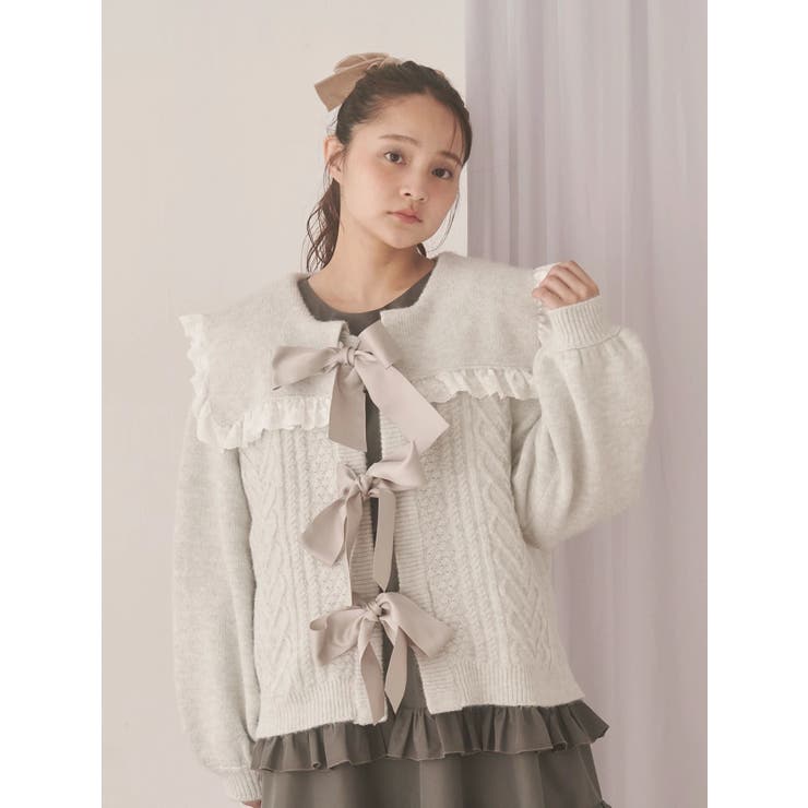 merry jenny フリルティアードワンピース グレー メリージェニー merry jenny フリルティアードワンピース