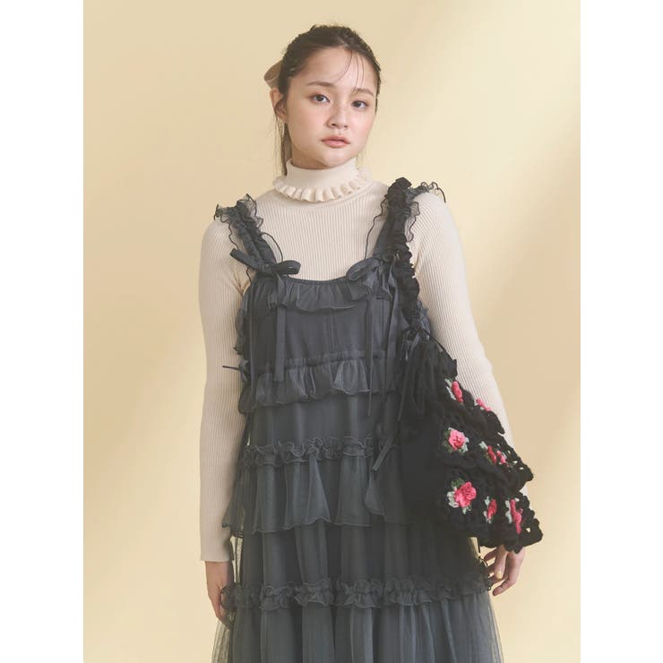 チュールドロストロングワンピース[品番：MKSW0065265]｜merry