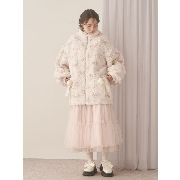 チュールドロストロングワンピース[品番：MKSW0065265]｜merry jenny