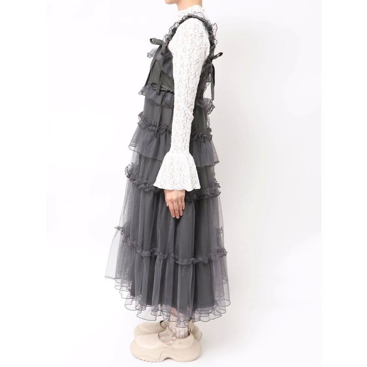 【タグ付き】 merry jenny チュールドロストロングワンピース merry jenny ワンピース チュールドロストロングワンピース
