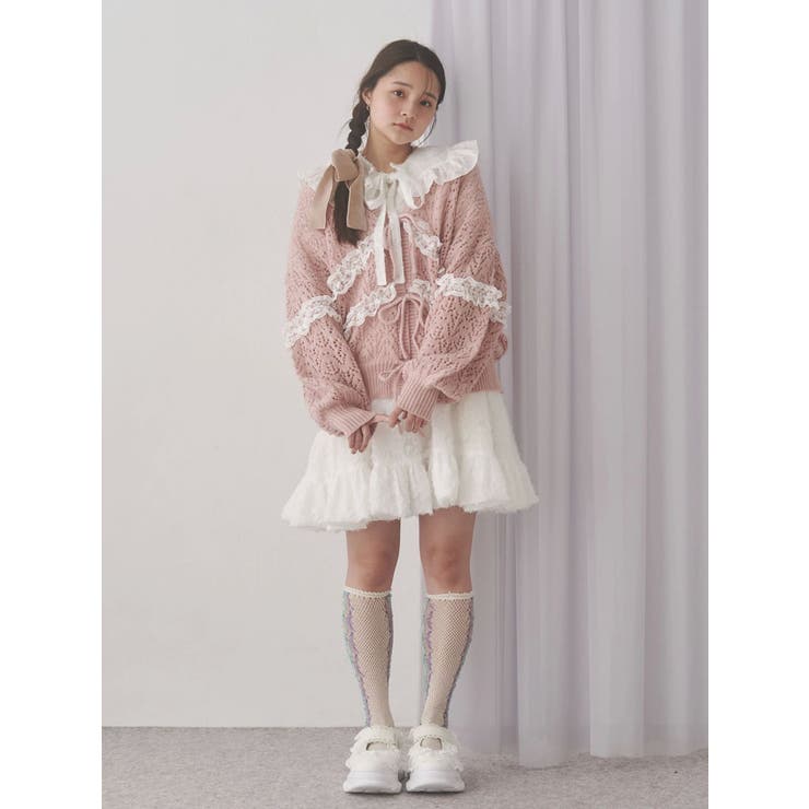flowerジャガードミニワンピース[品番：MKSW0065069]｜merry jenny