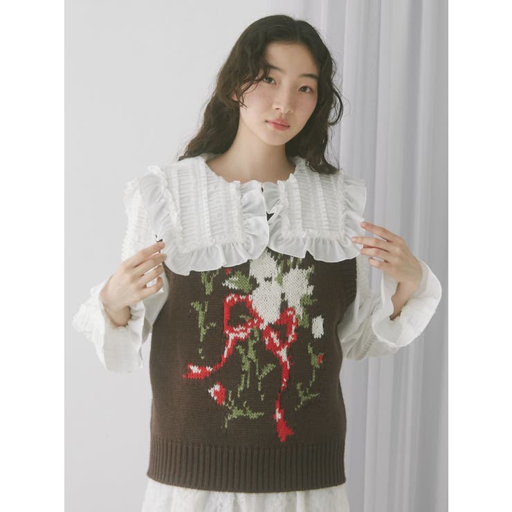フリルギャザーブラウス[品番：MKSW0065603]｜merry jenny（メリージェ