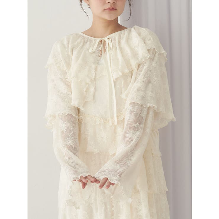 アイボリー | レースティアードボレロ | merry jenny