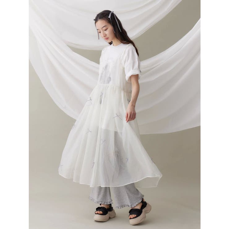 【即日発送】merry jennyレースカットフリルリブパンツ　新品 レースカットフリルリブパンツ[品番：MKSW0062993]｜merry jenny