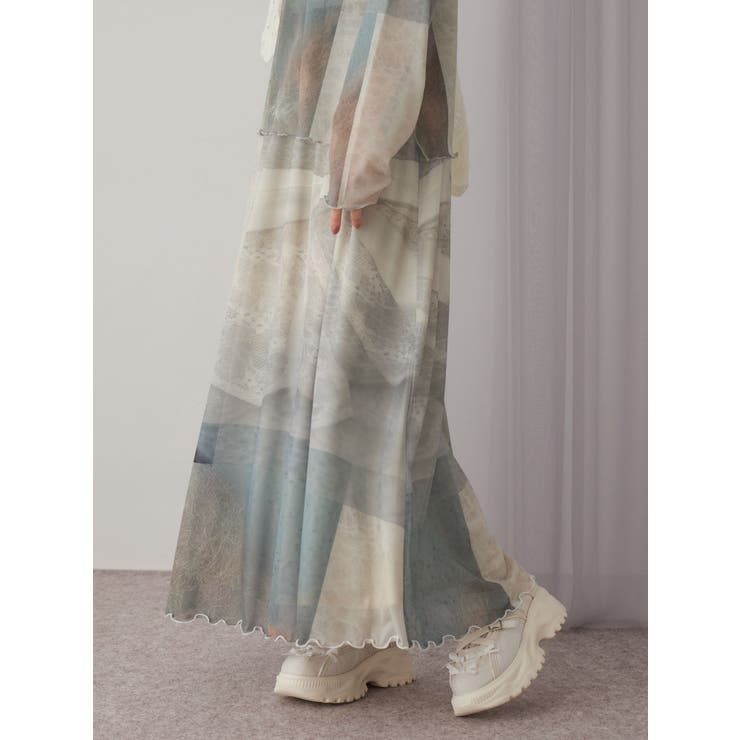 dreamingメッシュフレアスカート | merry jenny | 詳細画像4 