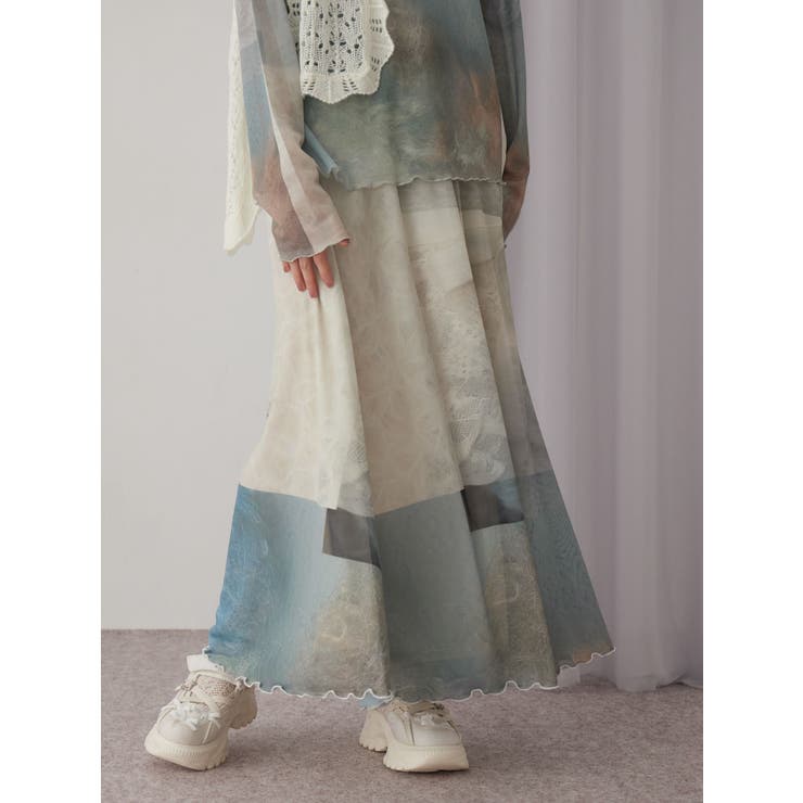 dreamingメッシュフレアスカート | merry jenny | 詳細画像5 