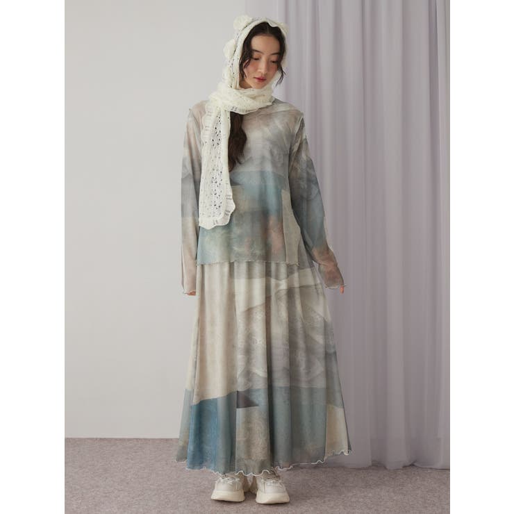 dreamingメッシュフレアスカート | merry jenny | 詳細画像8 