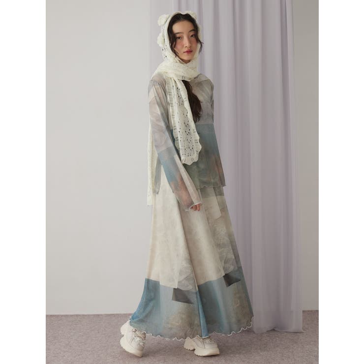 dreamingメッシュフレアスカート | merry jenny | 詳細画像9 